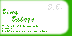 dina balazs business card